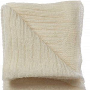 $295! NWT Ann Gish Mohair Blend Throw Blanket - Ivory - 59" x 79"